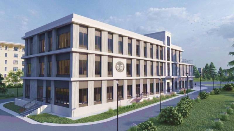 На ул. Молодых Строителей строительство поликлиники на 400 посетителей в смену завершено на 48% На ул. Молодых Строителей строительство поликлиники на 400 посетителей в смену завершено на 48%