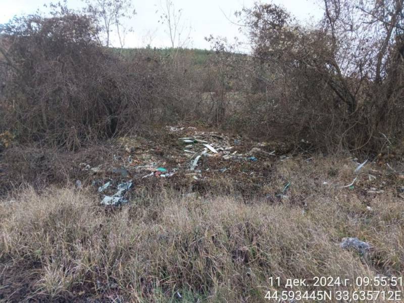 В Мекензиевском участковом лесничестве начались работы по ликвидации несанкционированной свалки отходов