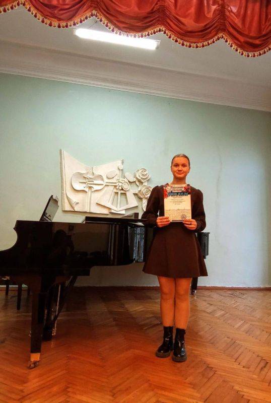 Победа юной исполнительницы на конкурсе!
