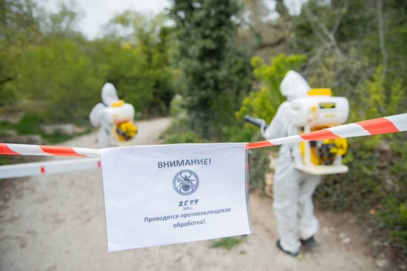 В Севастополе обработали от клещей «Максимову дачу», «Ушакову балку», парки Учкуевка и Победы В Севастополе обработали от клещей «Максимову дачу», «Ушакову балку», парки Учкуевка и Победы