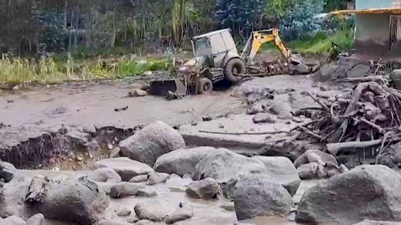 В Перу оползень сошёл на город