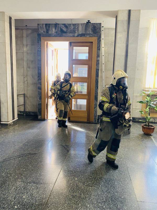 В центре Симферополя ликвидировали условный пожар