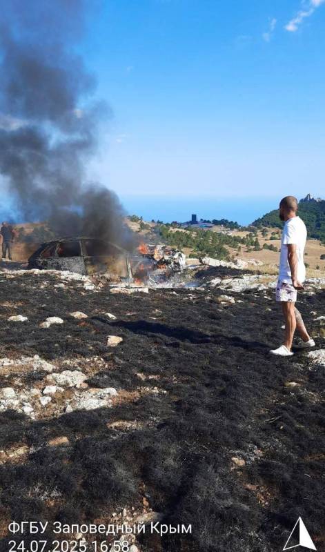 Экстремал на Porsche Cayene устроил шоу в Ялтинском заповеднике