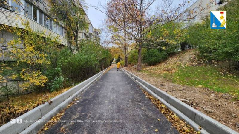 Завершили ремонт пешеходной сети на улице Маршала Геловани, 30