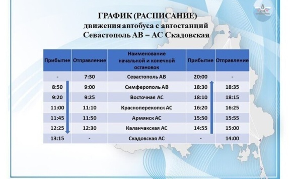 Севастополь и Скадовск свяжет новый автобусный маршрут