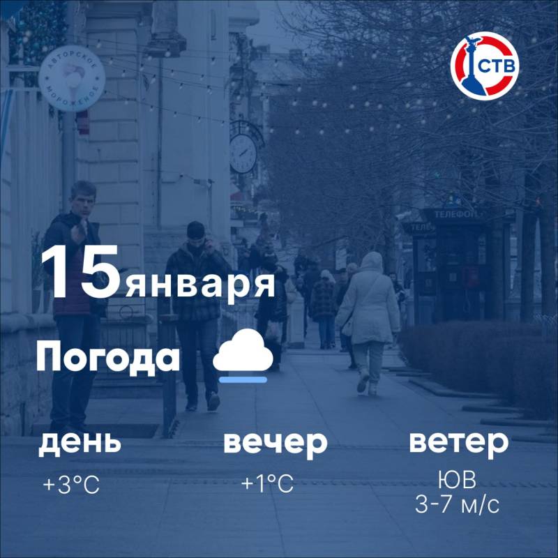 Доброе утро, севастопольцы! Середина января встречает город смешанной погодой: сегодня возможны осадки в виде дождя со снегом