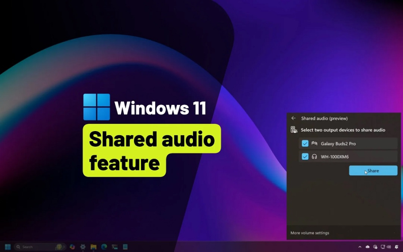 Microsoft тестирует в Windows 11 опцию совместного прослушивания аудио через две пары Bluetooth-наушников одновременно