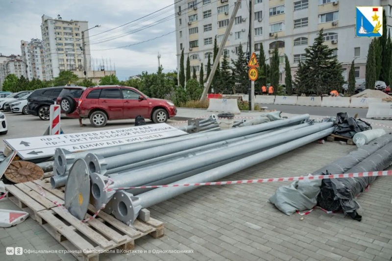Перекрёсток улиц Адмирала Фадеева и Парковой готов уже на 70%