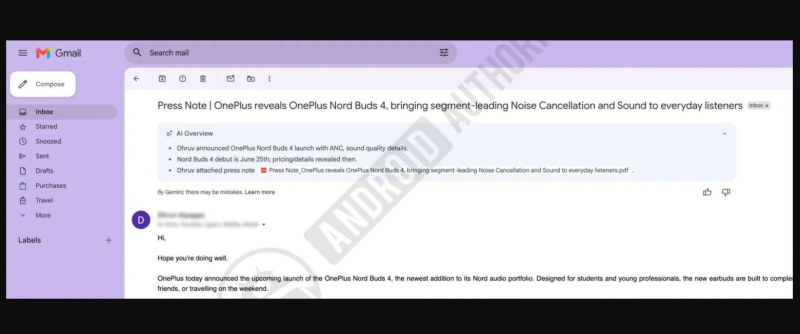 Gmail начал анализировать переписки и показывать ИИ-сводки прямо в почте