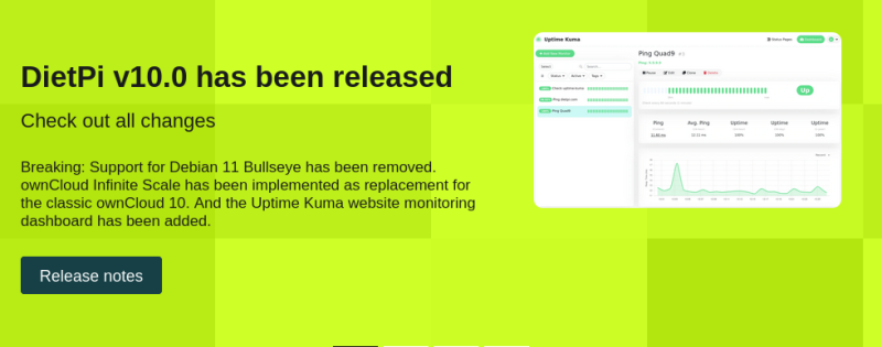 Релиз дистрибутива для одноплатных ПК DietPi 10.0