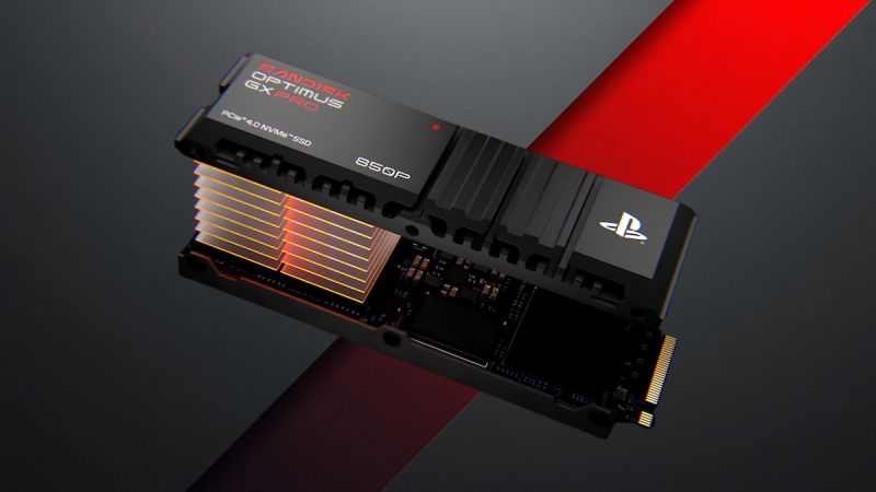 Sandisk представила накопитель Optimus GX Pro 850P формата M.2 с NVMe и PCIe 4.0, разработанный для Sony PS5 и PS5 Pro