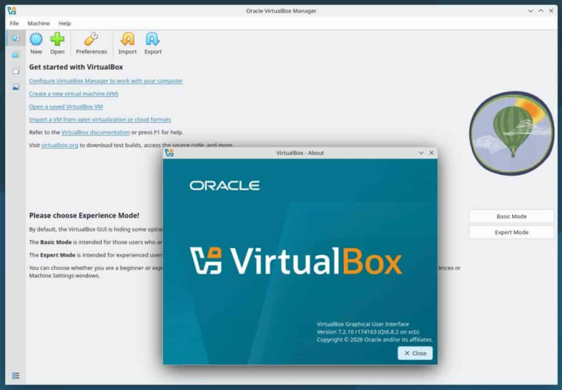 Вышла система виртуализации VirtualBox 7.2.10