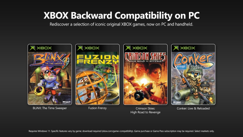 Microsoft запустила программу Xbox Backward Compatibility on PC по обратной совместимости игр с оригинального Xbox на ПК