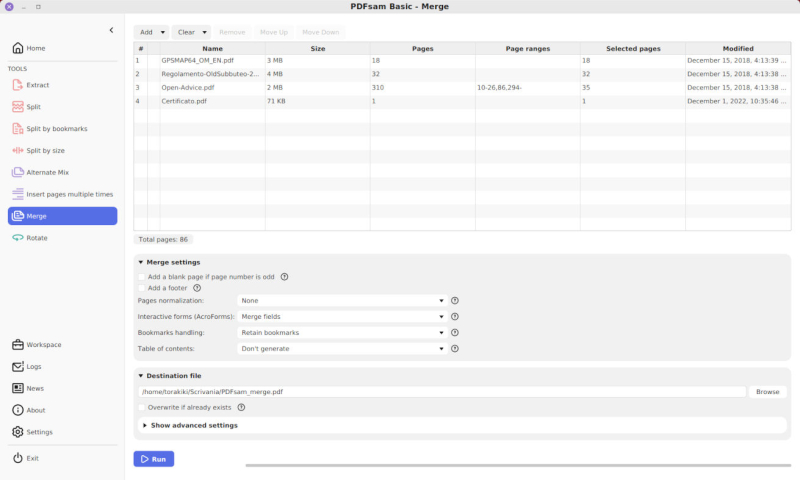 Релиз PDFsam (PDF Split And Merge) 6.0.0
