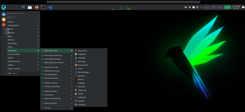 Выпуск дистрибутива Parrot OS 7.2 для этичного хакинга с ядром Linux 6.19.13