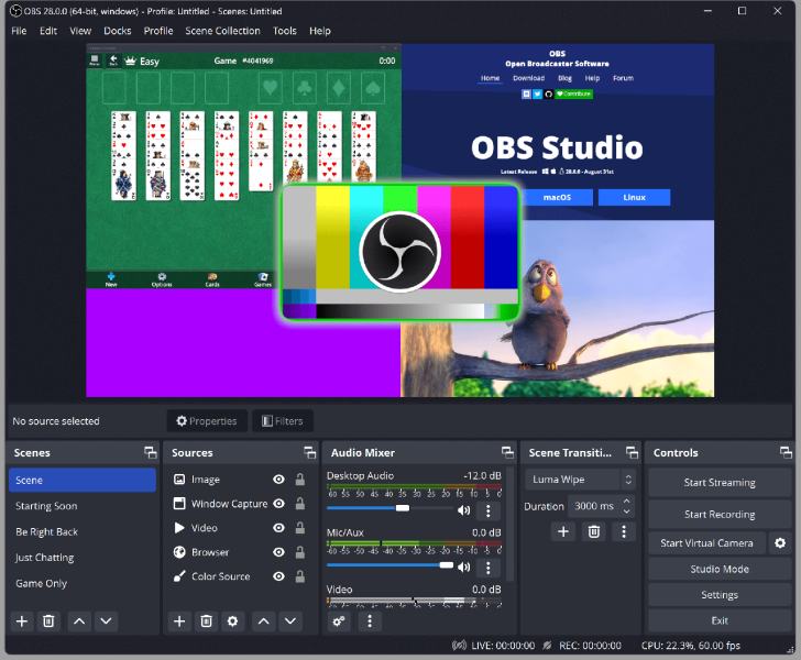 Выпуск обновления системы потокового видеовещания OBS Studio 32.1