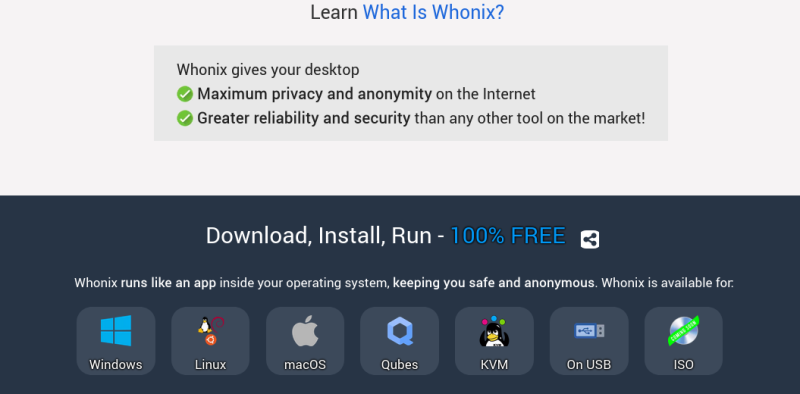 Вышел Linux-дистрибутив для анонимных коммуникаций Whonix 18.2