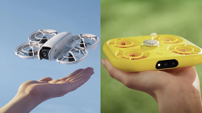 DJI Neo первого поколения (слева) и Snap Pixy (справа)