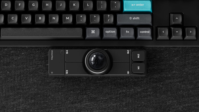 Keychron выпустила трекбол Nape Pro, который можно разместить под клавиатурой