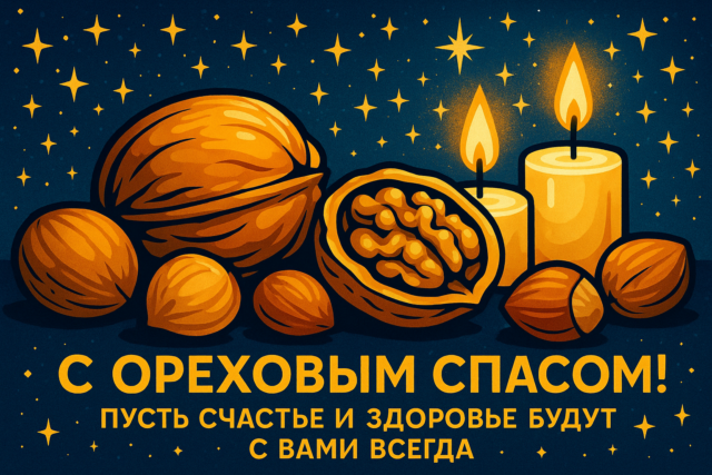 Ореховый Спас, Хлебный Спас: красивые яркие открытки с поздравлениями для родных