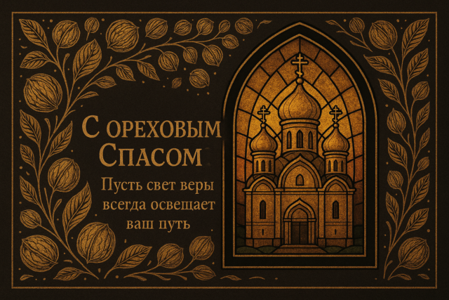 Ореховый Спас, Хлебный Спас: красивые яркие открытки с поздравлениями для родных