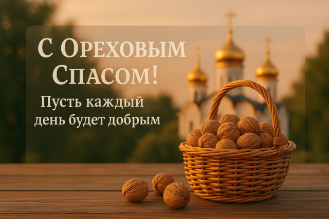Ореховый Спас, Хлебный Спас: красивые яркие открытки с поздравлениями для родных