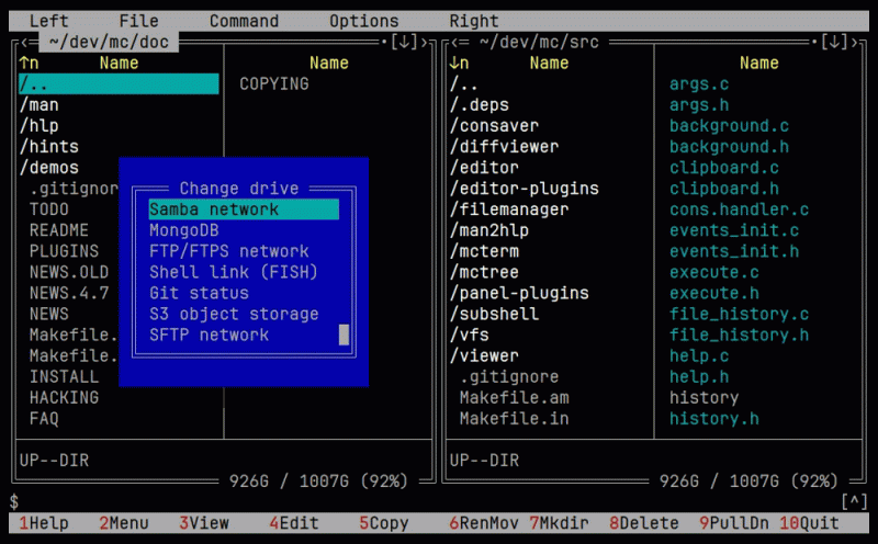 Релиз консольного файлового менеджера Midnight Commander 6.0 (mc6)