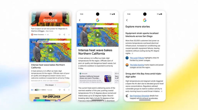Google тестирует показ ИИ‑ленты в Discover