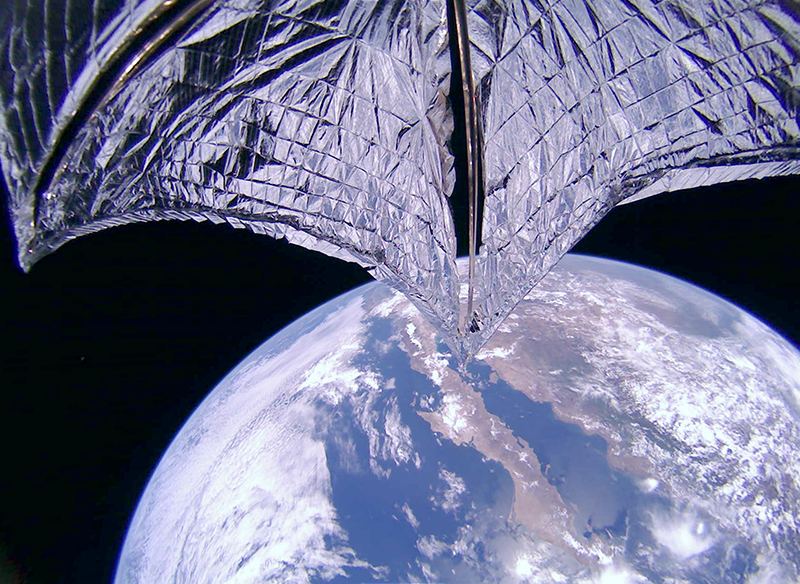 Развёртывание солнечного паруса Lightsail 2