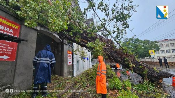 Последствия шторма в Севастополе