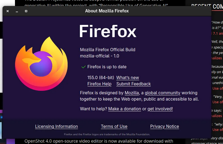 Релиз Firefox 155.0