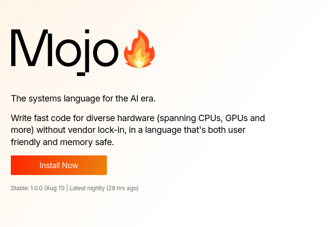 Релиз языка программирования Mojo 1.0