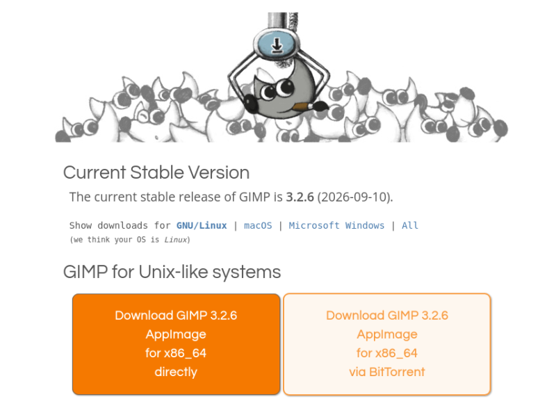 Выпуск GIMP 3.2.6