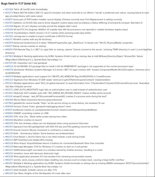 Выпуск обновления Wine 11.17