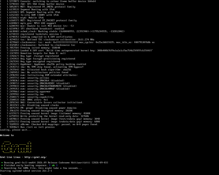 Вышел Live-дистрибутив на базе Debian 14 для системных администраторов Grml 2026.09 (кодовое имя H&auml;ttiwarit&auml;tti)
