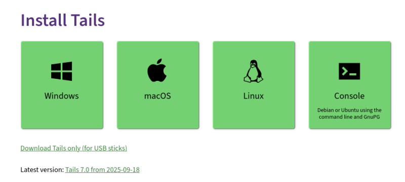 Вышел Tails 7.0