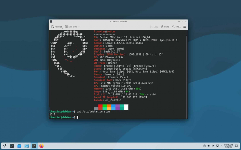 Вышло обновление Debian 13.7