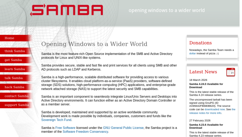 Вышло обновление Samba 4.25.0