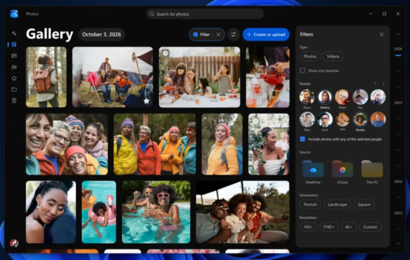 Microsoft представила обновлённое приложение «Фотографии» для Windows 11