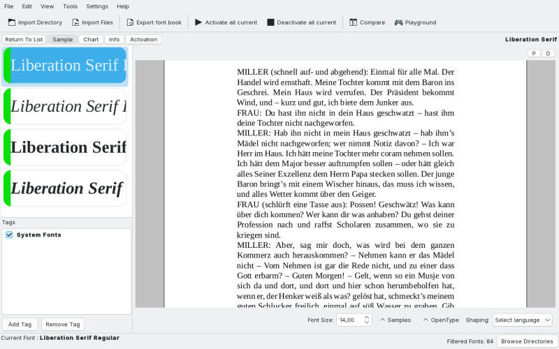 Открытый менеджер шрифтов Fontmatrix для Linux и Windows после 19 лет разработки дошёл до версии 1.0