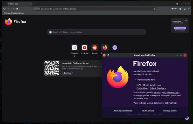 Релиз Firefox 157.0