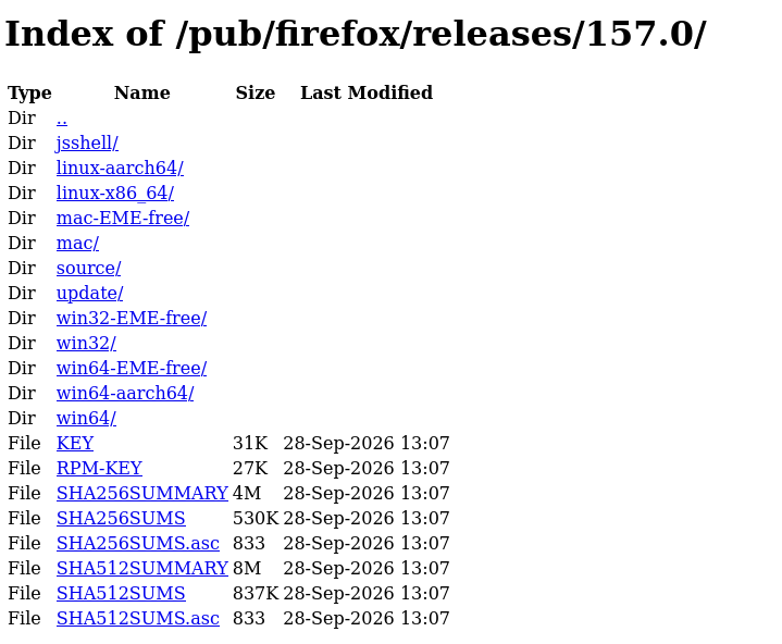 Релиз Firefox 157.0