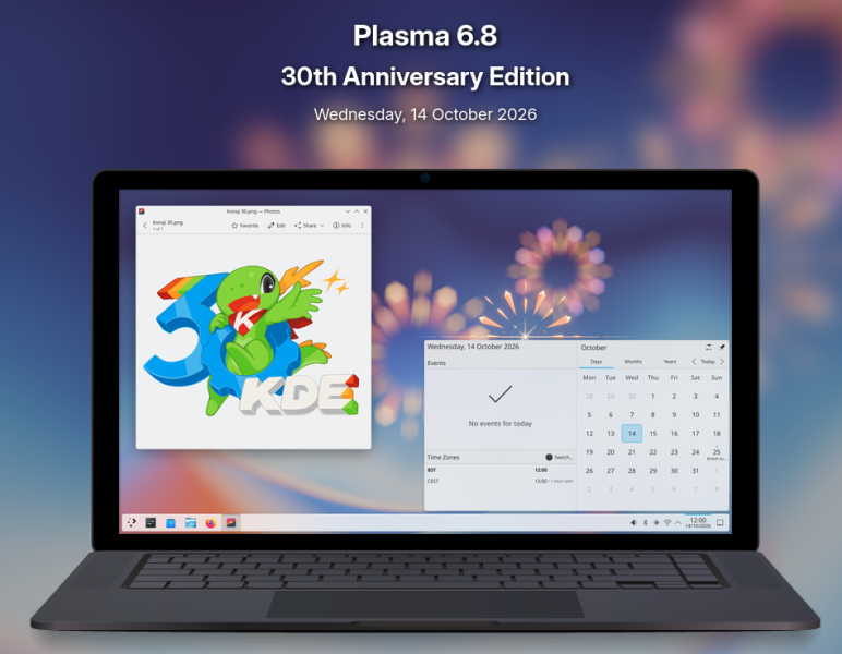 Релиз KDE Plasma 6.8 в день тридцатилетия проекта