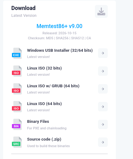 Релиз Memtest86+ v9.00