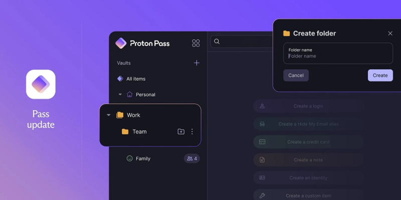 В Proton Pass появились папки и другие полезные нововведения