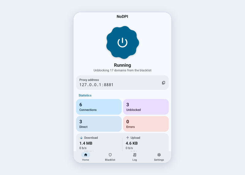 Выпуск NoDPI4Android 2.0 &mdash; открытого инструмента для модификации трафика