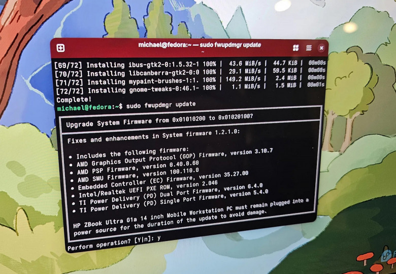 Выпуск обновления открытого инструментария для загрузки прошивок Fwupd 2.1.9