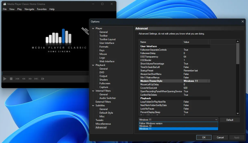 Вышло обновление Media Player Classic — Home Cinema 2.8.3